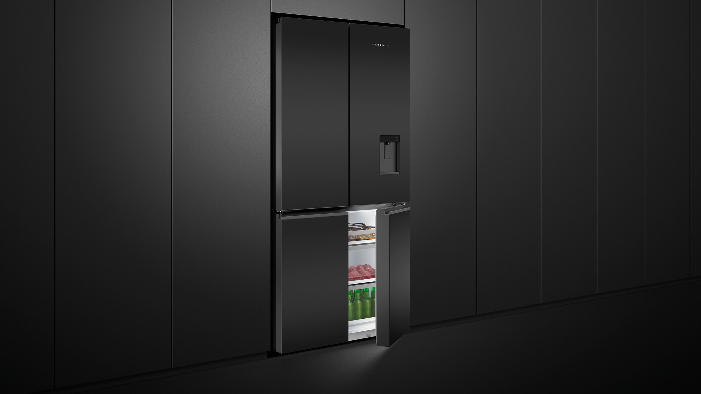 Deep freezer drawer showing organized storage and consistent airflow for preservation