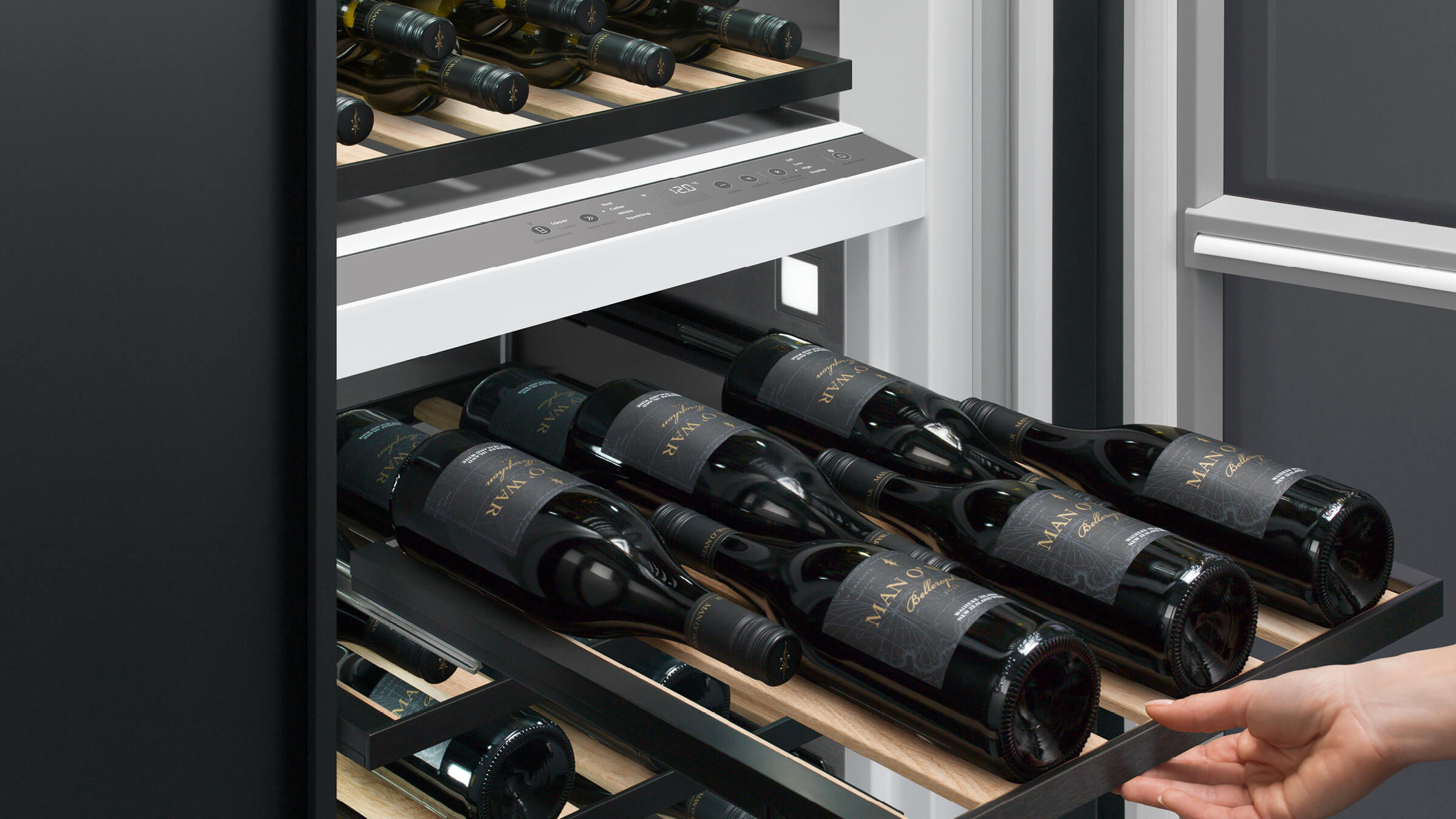 Vibration-reducing compressor and materials protecting wine flavor